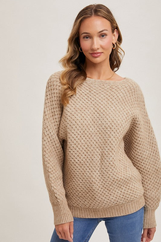 Waffle Knit Sweater