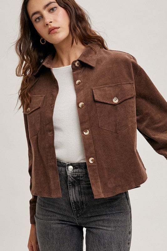 Corduroy Cropped Jacket