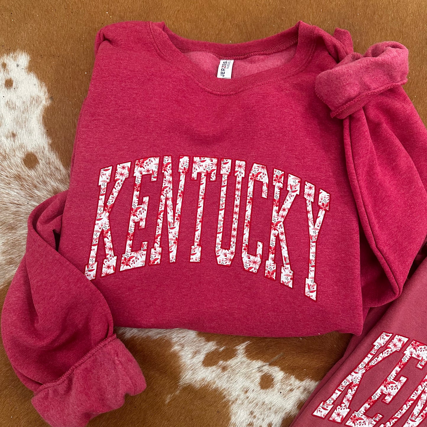 Red Floral Kentucky Sweatshirt